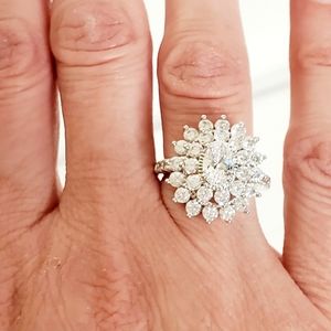 Jiangyue Cubic Zirconia Silver Plated Multi Stone